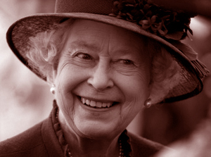 Queen Elizabeth, smiling