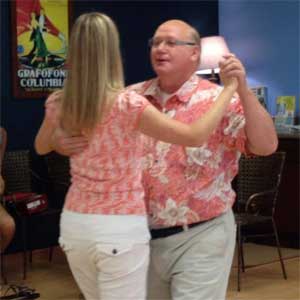 Burks and Linda dnacing at the Ice Cream Social