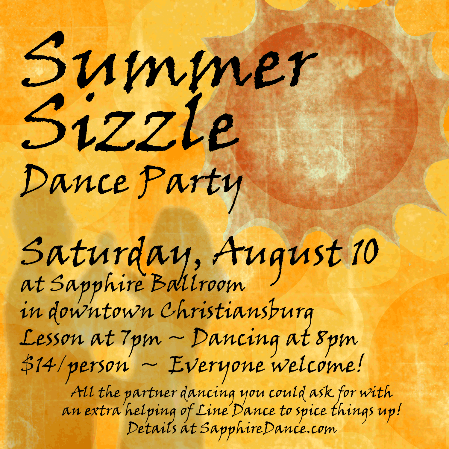 Summer Road Trip Dance Party - Saturday, July 13 at 7pm. $14/person